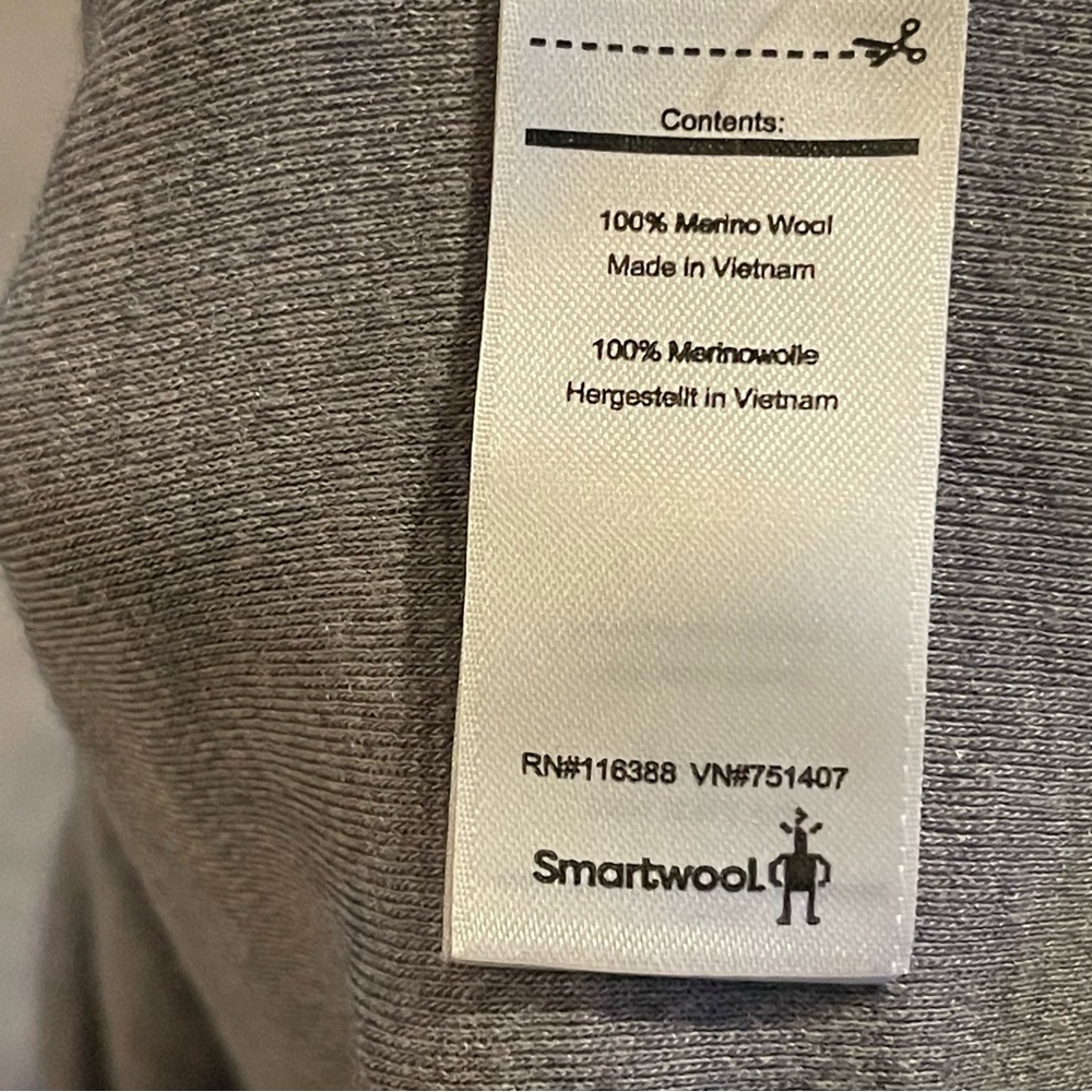 Smartwool 1/4 zip shirt mens medium‎ pre-owned condition gray - Picture 11 of 12
